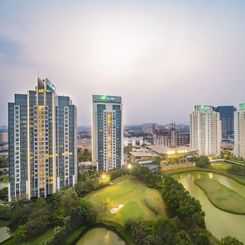 Ciputra Hanoi apartments overlooking green spaces and golf course