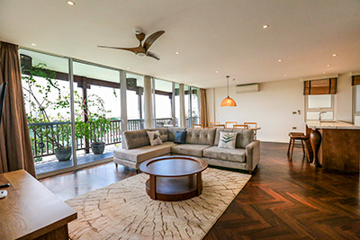 4-Bedroom Apartment with West Lake View For Rent in Xom Chua, Spacious and quiet