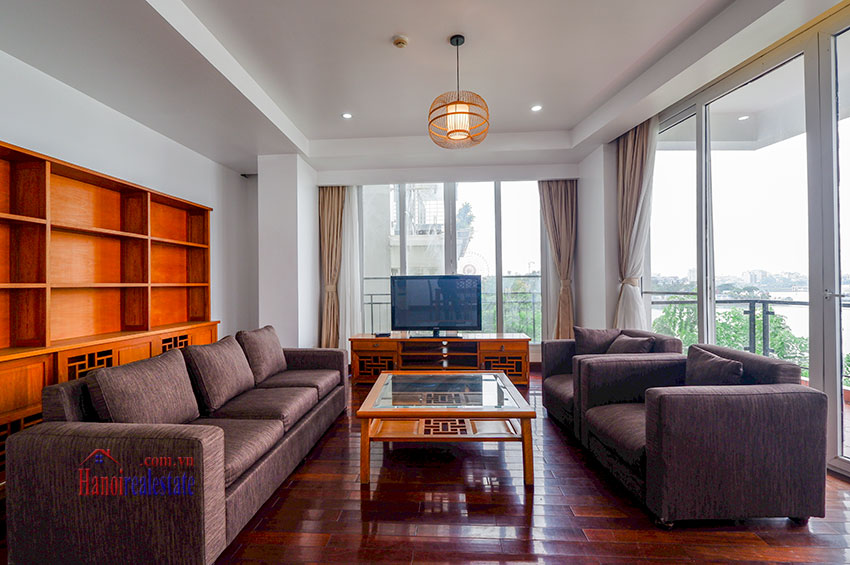 Amazing West lake view 3 bedroom apartment with balcony in Tay Ho 5
