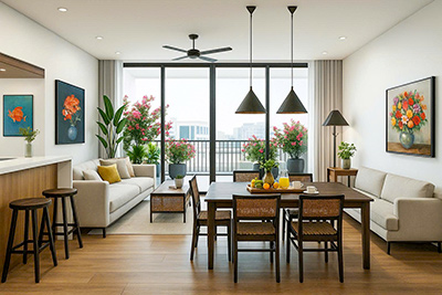 Brand New 4-Bedroom Apartment with Lake View for Rent on Xuan Dieu Street, Tay Ho