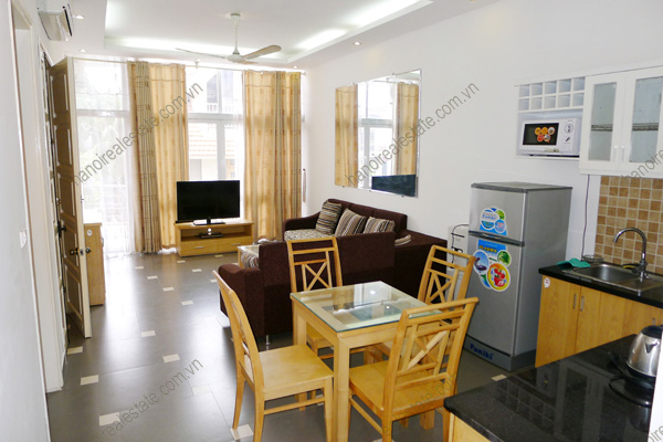 Bright 2 bedroom apartment includes nice balcony in Linh Lang Street for rent