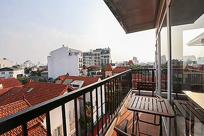 High floor 01BR apartment on To Ngoc Van, balcony with good view