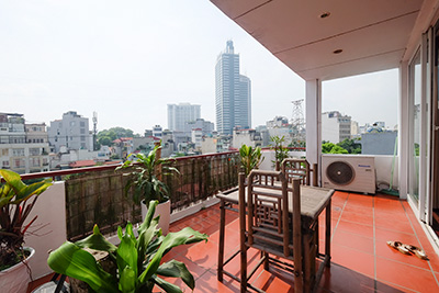 Charming apartment for rent with spacious balcony in Truc Bach, Hanoi