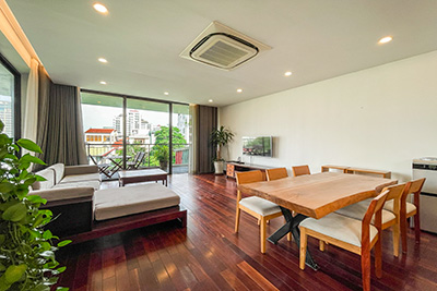 Charming 3-Bedroom Apartment for Rent in Tay Ho with Large Balcony and Swimming Pool