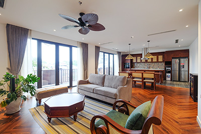 Charming 3-Bedroom Lake View Apartment for Rent in Truc Bach