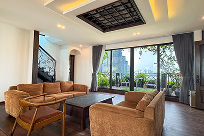 Charming 4-Bedroom Duplex Apartment with Lake Views for Rent in Tay Ho, Hanoi
