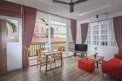 Clean and neat 01 bedroom apartment on To Ngoc Van Street, huge terrace
