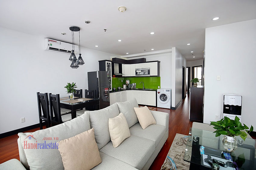 Contemporary interior set in 2 bedrooms serviced apartment near Lotte Tower 2