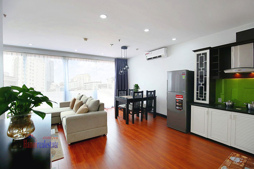 Contemporary interior set in 2 bedrooms serviced apartment near Lotte Tower 4