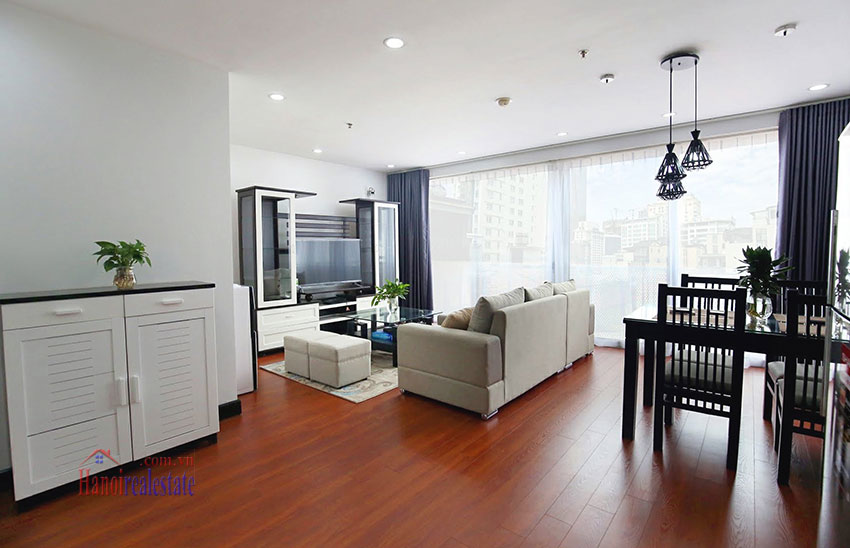 Contemporary interior set in 2 bedrooms serviced apartment near Lotte Tower 5