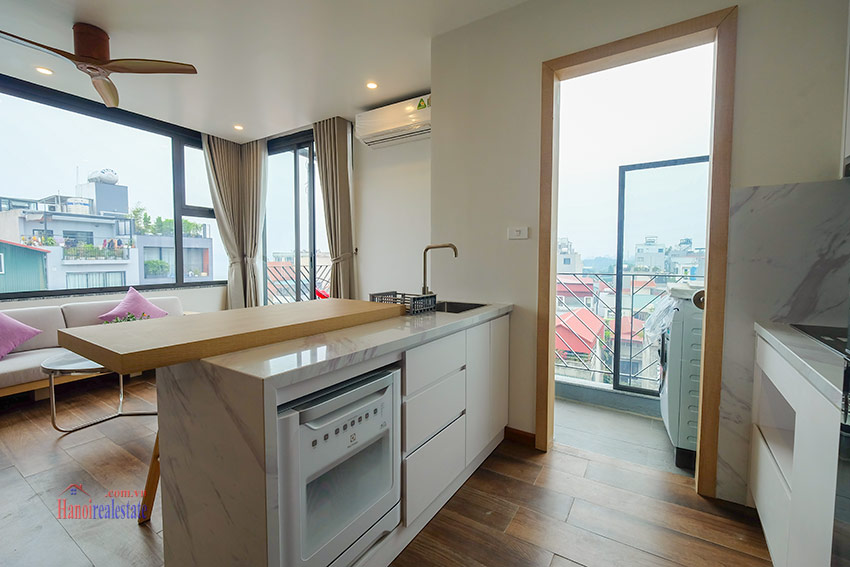 Cozy high floor 1-bedroom apartment on Xuan Dieu with city view 9