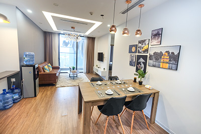  Cute modern 2 bedroom apartment for rent at M2 Metropolis, Floor 30th