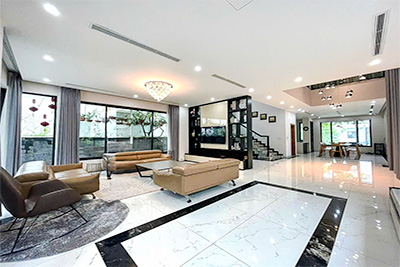 Detached Villa for Rent in Vinhomes Riverside: 360m², 4-Bedroom, River View, Fully Furnished