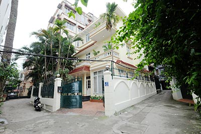 French colonial style house with big courtyard on To Ngoc Van to rent