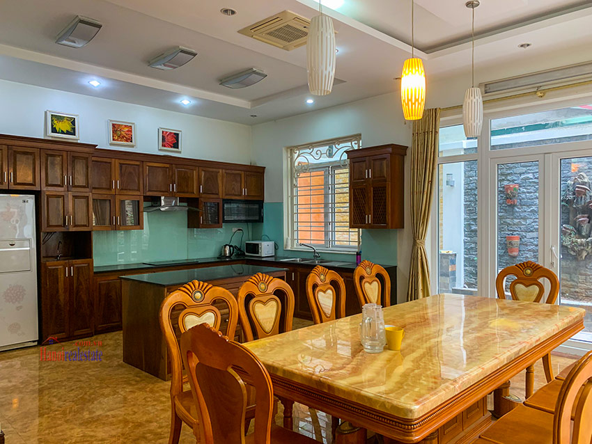 Fully furnished 4-bedrooms house with courtyard in quiet T block Ciputra 5