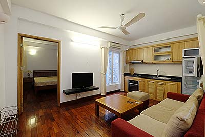 Căn hộ 1 phòng ngủ đầy đủ nội thất cho thuê tại Tô Ngọc Vân