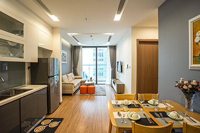 Good sunlight 1 bedroom apartment for rent in Metropolis, Ba Dinh