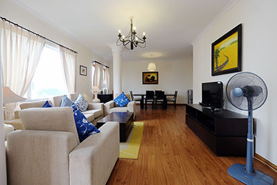 High floor 2 Bedroom Apartment for Rent on Han Thuyen Street, Car access