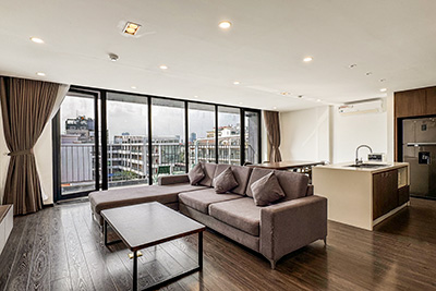 High floor & Modern 02-bedroom apartment with balcony for rent on Westlake, To Ngoc Van