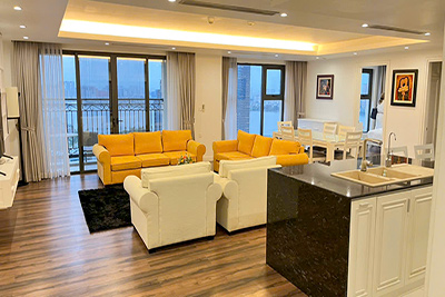 High-Floor 4-Bedroom Apartment with Stunning Lake View for Rent in D’Le Roi Soleil, Tay Ho