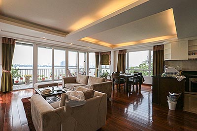 Lake View Apartment in Tay Ho Hanoi, Brand-new, 3 bedrooms, large balcony