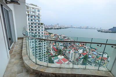 Lakeview 3 bedroom apartment for rent in Golden Westlake Hanoi