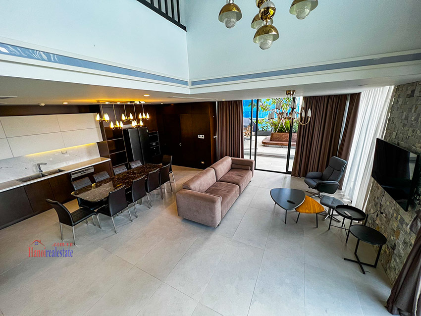 Luxurious 3-bedroom duplex penthouse at Ngoai Giao Doan, open view 8