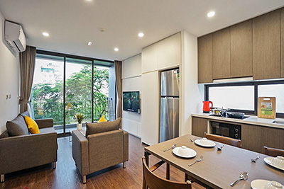 Modern 01 bedroom apartment on To Ngoc Van with very spacious balcony