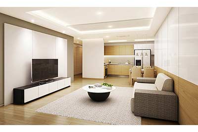 Modern 01BR serviced apartment for rent at Lotte Residence