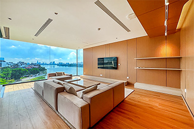 Modern 2-Bedroom 120m² Apartment on Xuan Dieu Street - West Lake View, Premium Interiors