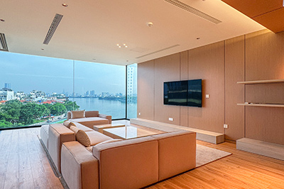 Modern 2-Bedroom 120m² Apartment on Xuan Dieu Street - West Lake View, Premium Interiors