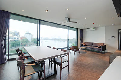 Modern 2-Bedroom Apartment with Lake View for Rent in Truc Bach