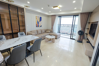 Modern  Apartment For rent  at 59 Xuan Dieu.  High Floor, Balcony & Bright View