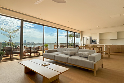 Modern 3-Bedroom Duplex Apartment with Lake View for Rent in Tay Ho