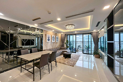 Modern 3BR Apartment with West Lake View & Balcony at 59 Xuan Dieu