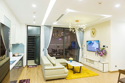 Cho thuê căn hộ 120m2, 03 phòng ngủ, đầy đủ nội thất hiện đại tại Vinhomes Metropolis