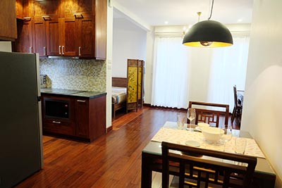 Rental studio apartment on  Au Co, Tay Ho District, modern, furnished