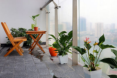 Ngoc Khanh Lake view 02BRs serviced apartment at Lancaster,  balcony 