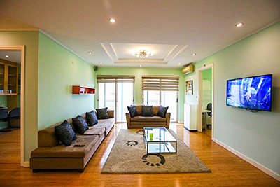 Open plan kitchen 4-bedroom apartment on highfloor E1 Ciputra