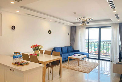 Red River view, high floor 3 bedroom apartment at D le Roi Soleil building Hanoi