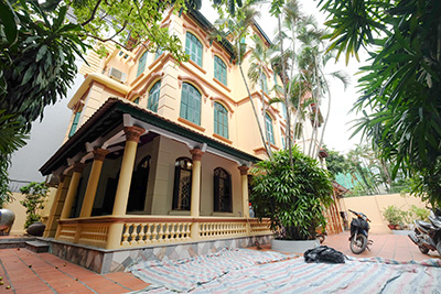 Renovating 4-Bedroom Villa with Car Access for Rent in Tay Ho, Hanoi