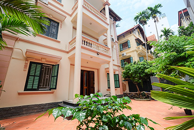 Spacious House in To Ngoc Van For Rent with 4 bedrooms, Green view and Nice yard