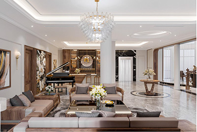 Super luxury villa for rent in Ciputra Hanoi, Modern Architectural Design 
