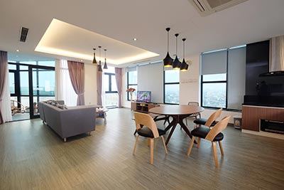 Top floor 2-bedroom apartment for rent in Hoan Kiem, Hanoi