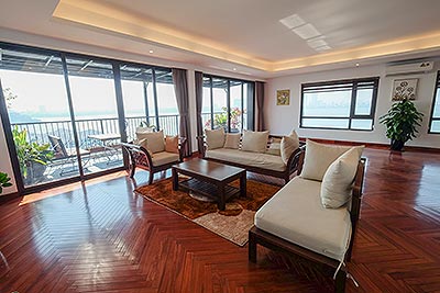 Top floor 3 bedroom Apartment with breathtaking West Lake view in Tay Ho