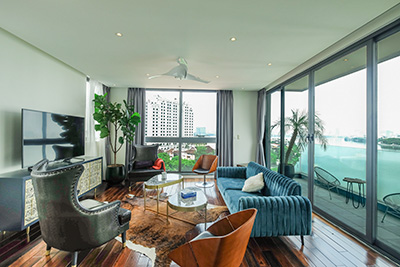 Top floor awesome Westlake view 02BRs apartment on Xuan Dieu