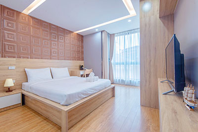 Cho thuê căn hộ một phòng ngủ đẹp, hiện đại tại phố Linh Lang, quận Ba Đình