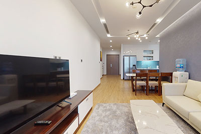 Vinhomes Metropolis: high floor wooden 03 bedroom apartment for rent