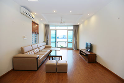 Westlake view, big balcony 02 bedroom apartment for rent in Yen Hoa